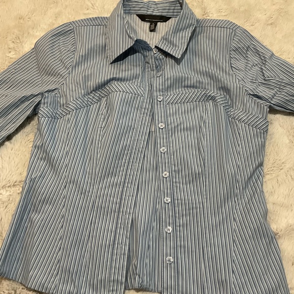 White House Black Market Striped Women’s Shirt - Picture 1 of 5
